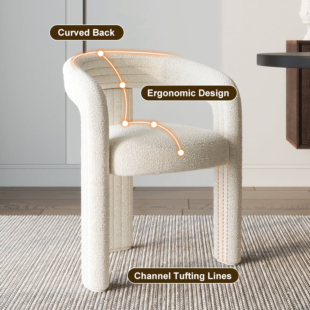 Otázky a odpovědi pro Sada 2 moderních jídelních židlí Sherpa Off White