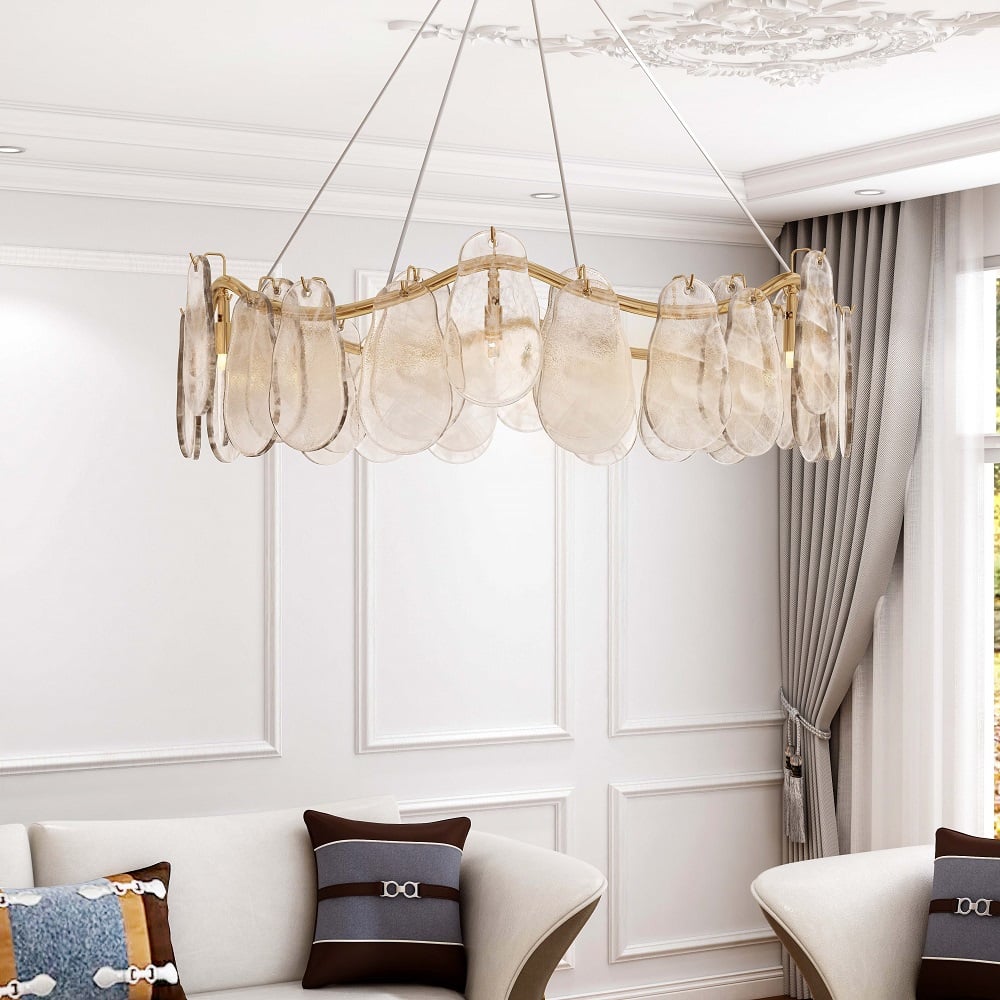Questions and Answers for Cloude Modern 8-Light Tiered Cloud Glass Chandelier with Adjustable Cables
