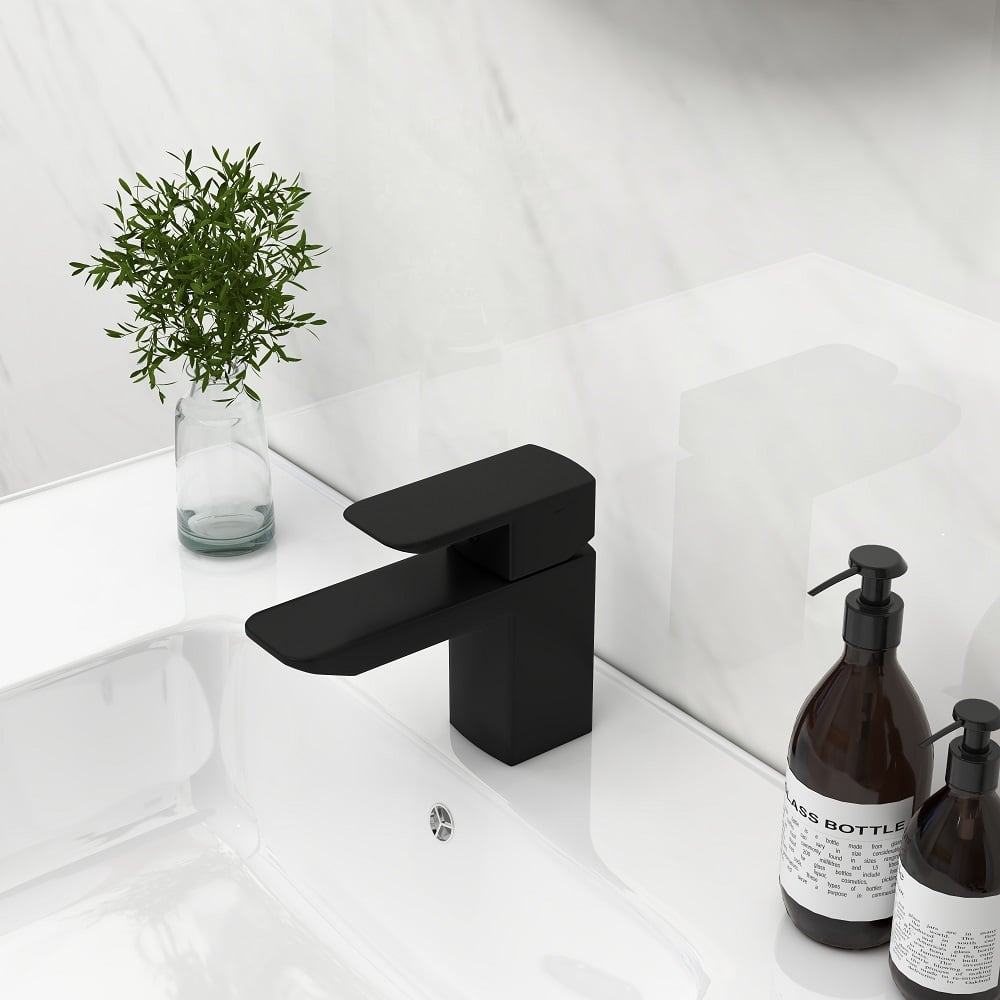 Questions and Answers for Stylish Minimalist Monobloc Lever Handle Waterfall Bathroom Basin Tap in Matte Black