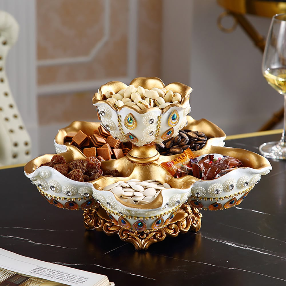 Customer Reviews for 2 Tired Dried Fruit Snack Basket Resin Decorative Serving Storage Tray Bowl