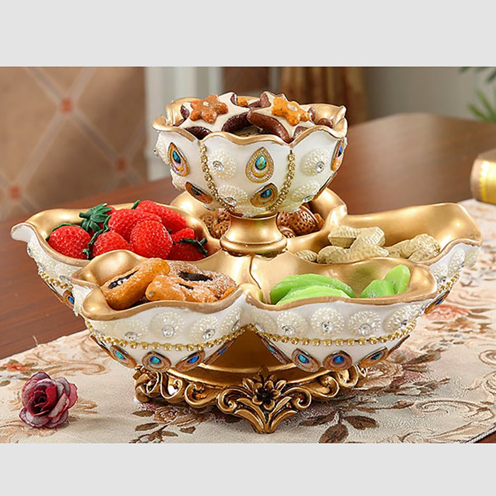 Customer Reviews for 2 Tired Dried Fruit Snack Basket Resin Decorative Serving Storage Tray Bowl