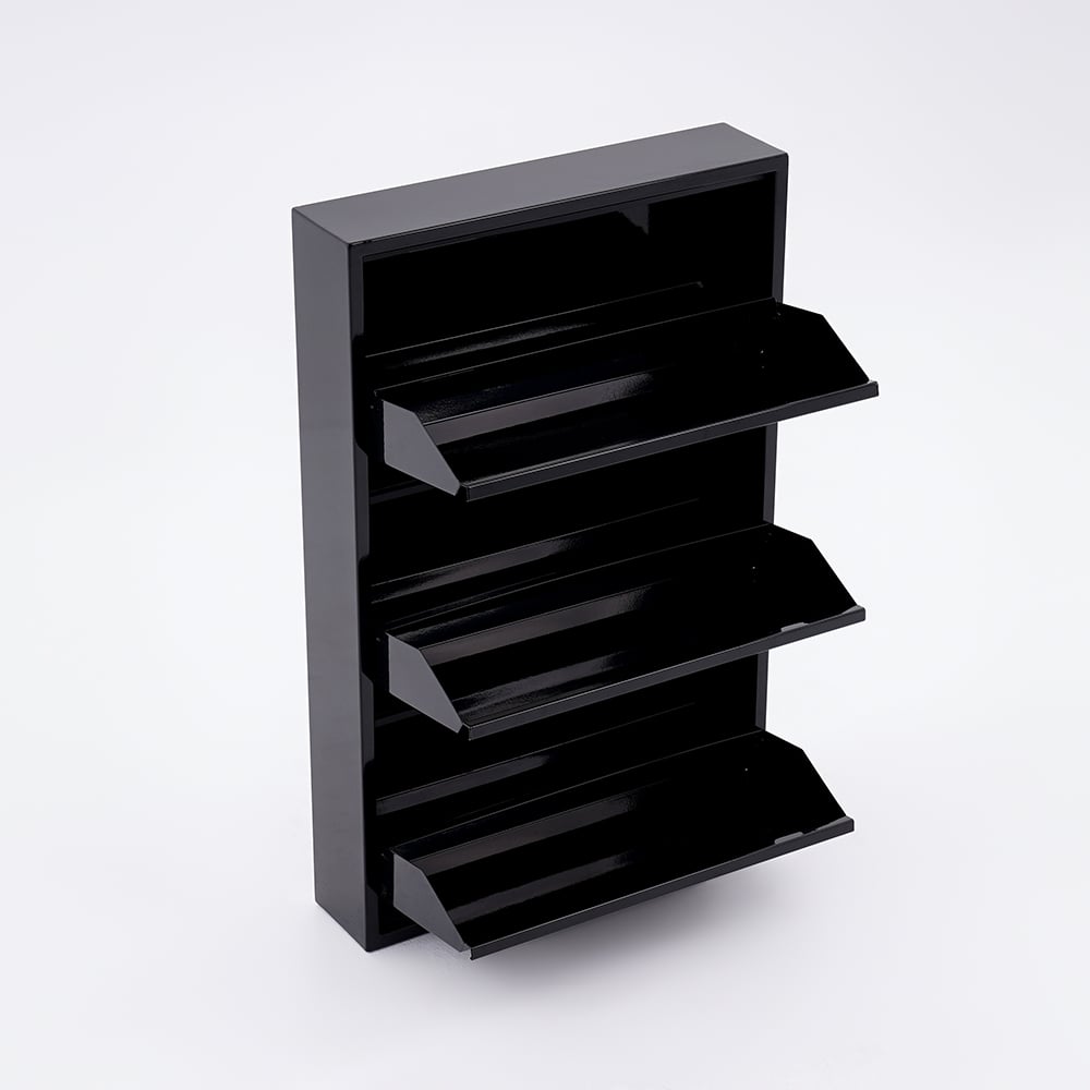 Customer Reviews for Black Narrow Shoe Storage Cabinet with 3 Shelves Wall Mounted in Medium