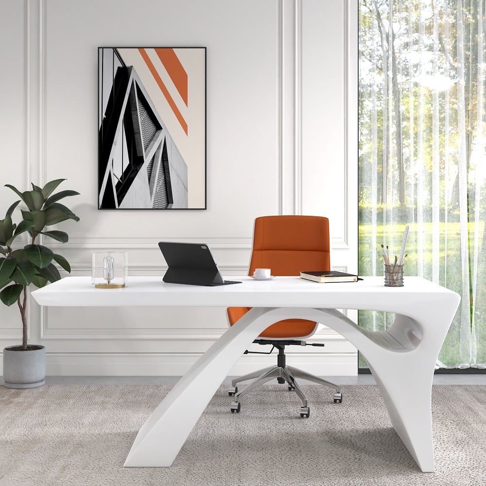 Pytania i odpowiedzi dla 2 sztuki zwięzłe nowoczesne białe biurko biurowe i regulowane krzesło
