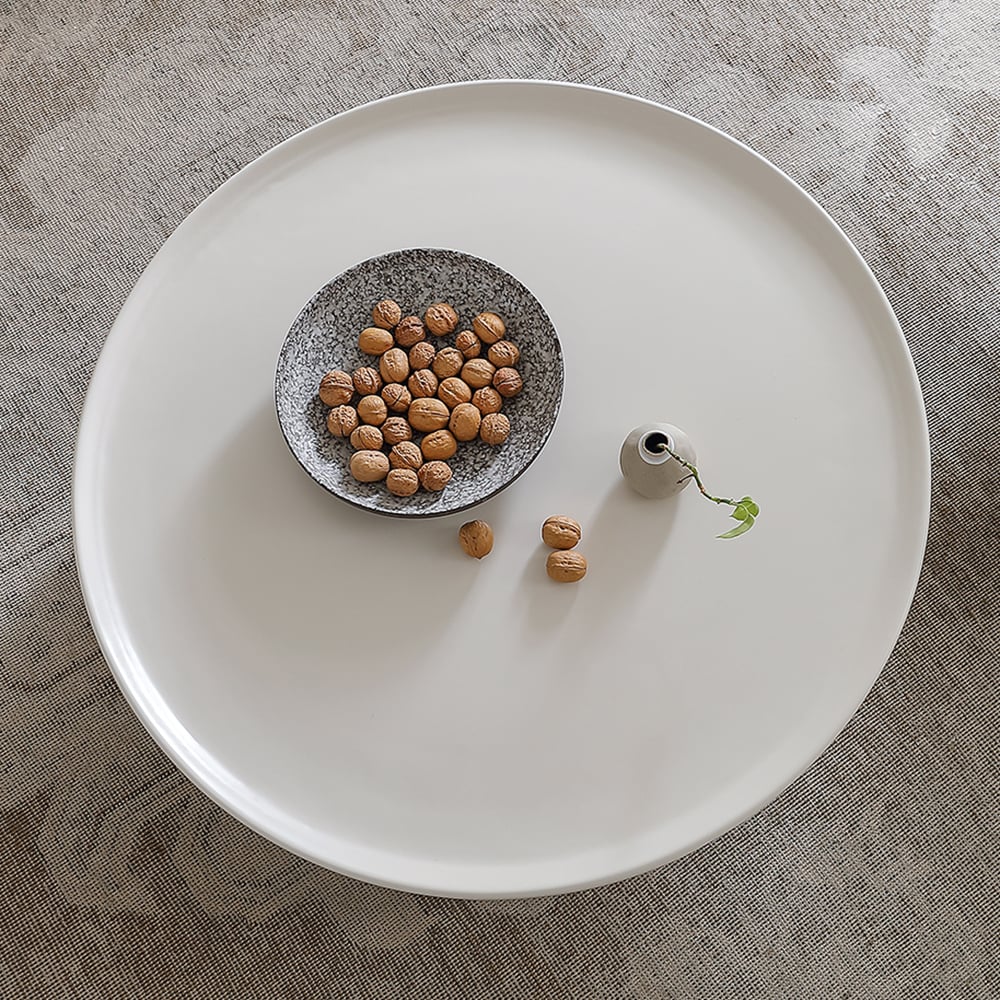 Reseñas de Clientes para Mesa de centro moderna de bloques blancos redondos de 800 mm con patas esféricas