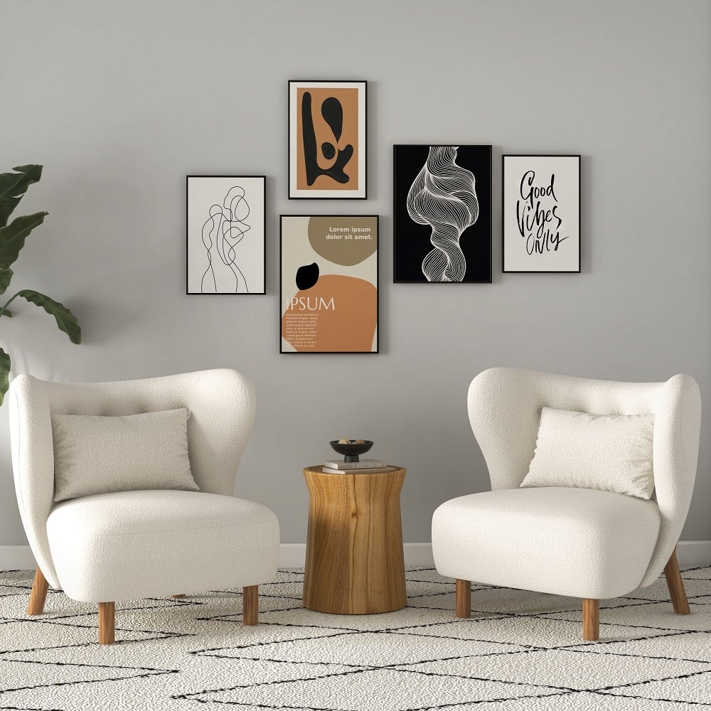 Perguntas e respostas para Cadeira de lã de cordeiro branca com acento de cadeira Wingback em moldura de madeira