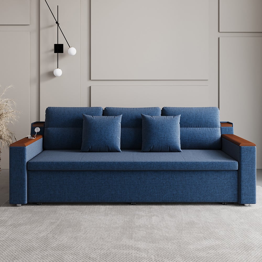 Questions and Answers for 2108 cm 3-Seater  Cotton & Linen Pull-out Sofa Bed with Storage