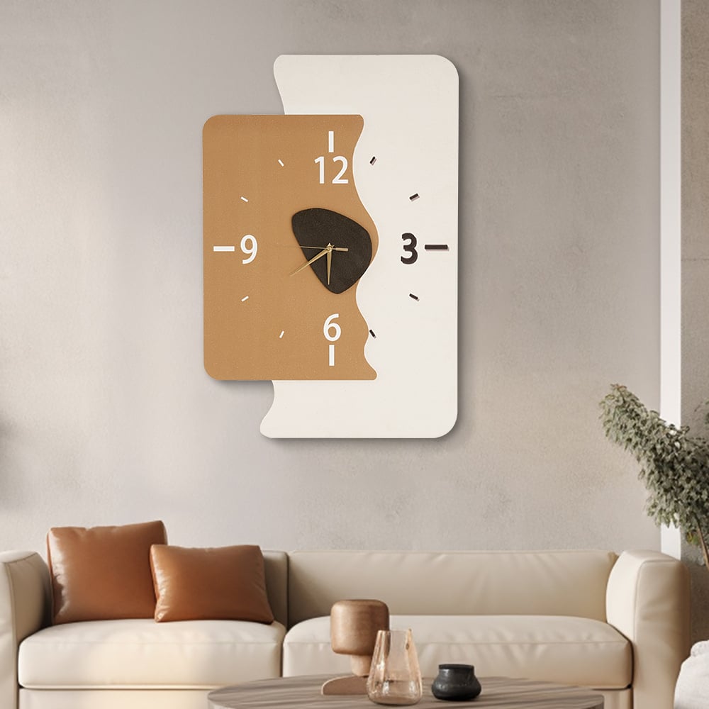 Vragen en antwoorden voor 750 mm abstracte geometrische 3D stille wandklok moderne inrichting kunst woonkamer slaapkamer