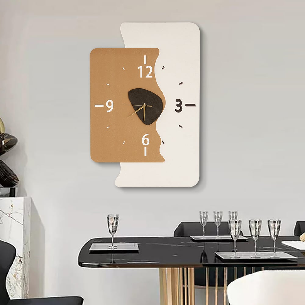 Vragen en antwoorden voor 750 mm abstracte geometrische 3D stille wandklok moderne inrichting kunst woonkamer slaapkamer