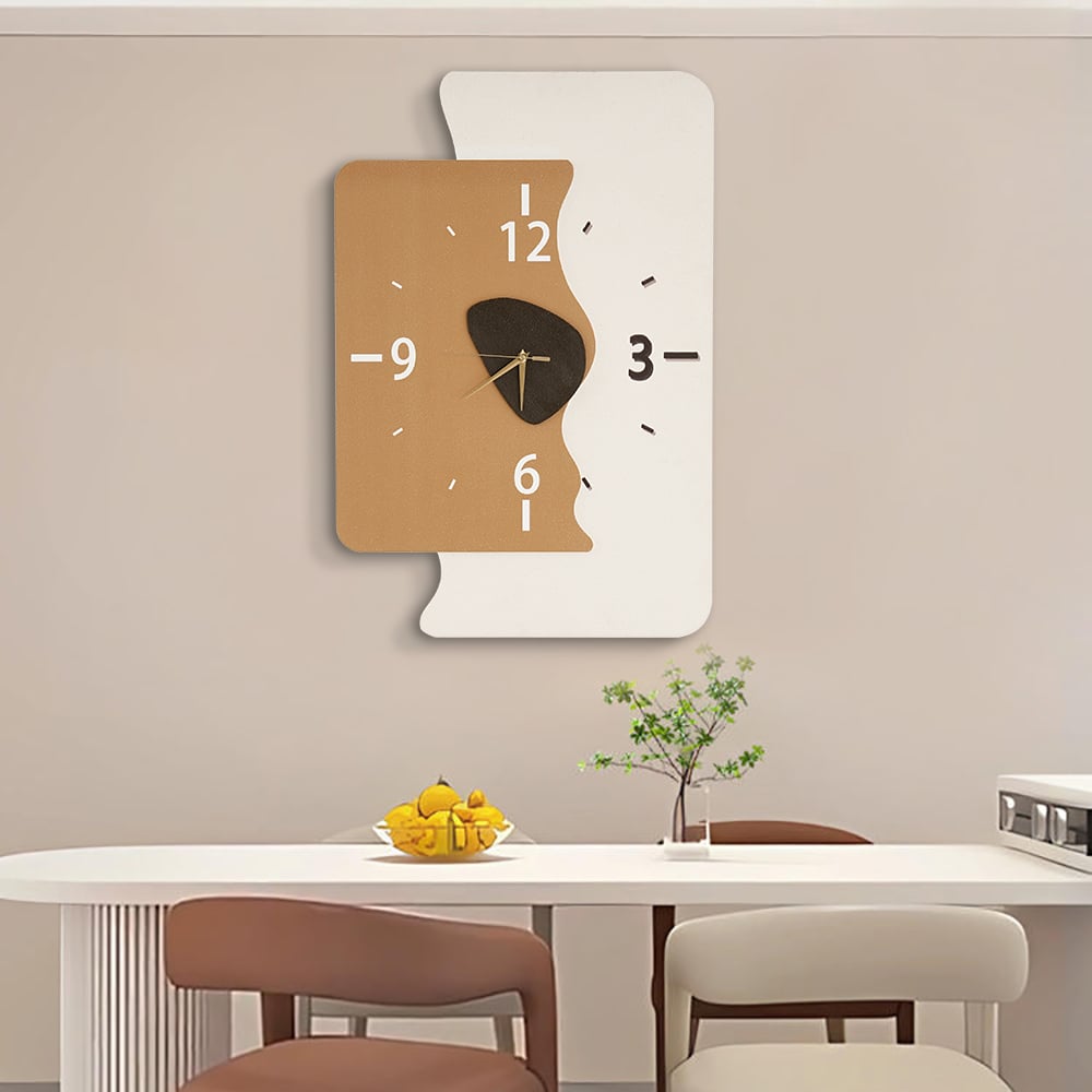Vragen en antwoorden voor 750 mm abstracte geometrische 3D stille wandklok moderne inrichting kunst woonkamer slaapkamer