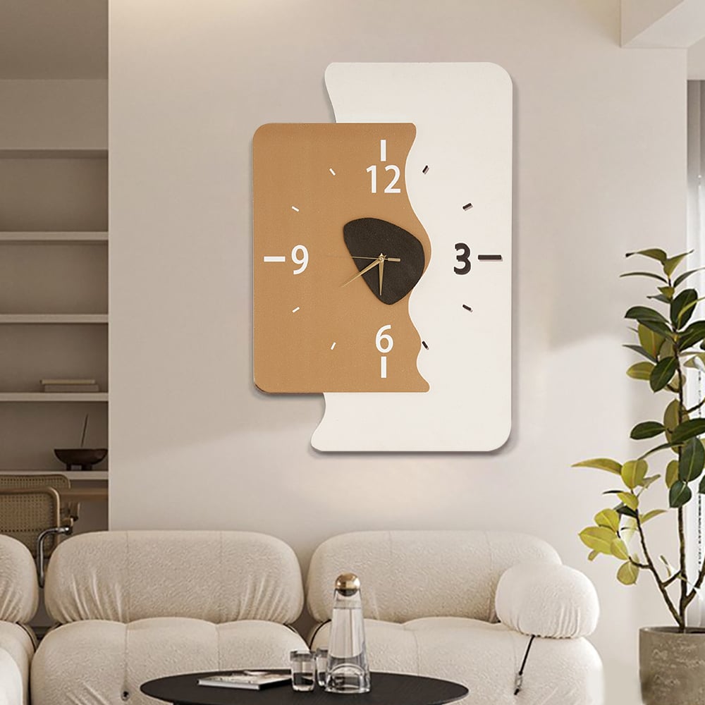 Vragen en antwoorden voor 750 mm abstracte geometrische 3D stille wandklok moderne inrichting kunst woonkamer slaapkamer
