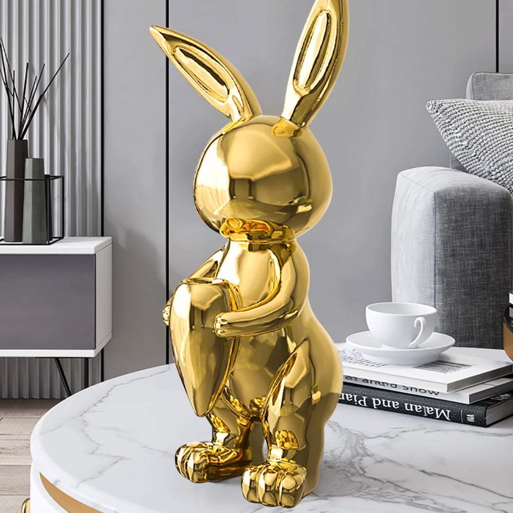 Customer Reviews for 410mm Gold Shiny Resin Rabbit Statue Animal Art Decorative Sculpture Home Decor Vase