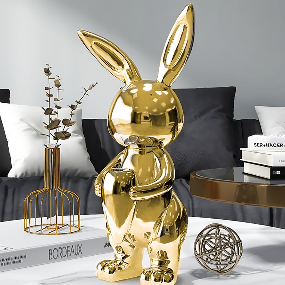 Customer Reviews for 410mm Gold Shiny Resin Rabbit Statue Animal Art Decorative Sculpture Home Decor Vase