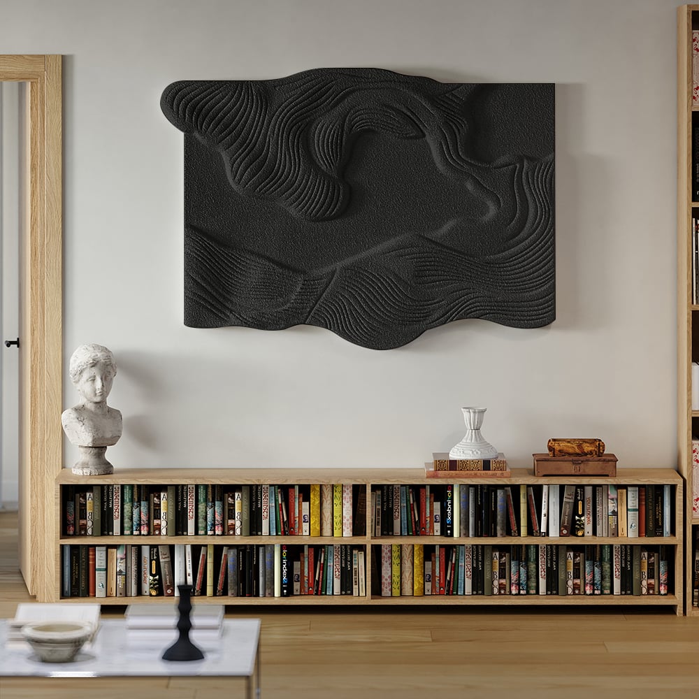 Oceny klientów dla 3D Fale czarnomorskie tekstury Malarstwo Sztuka Nowoczesna abstrakcyjna dekoracja ścian oceanicznych Salon