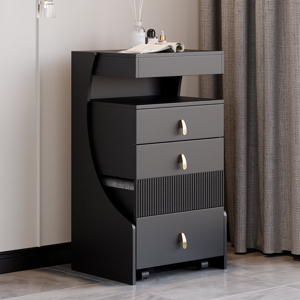 Customer Reviews for Modern Black Makeup Vanity Set with Mirror Mini Dressing Table with Stool
