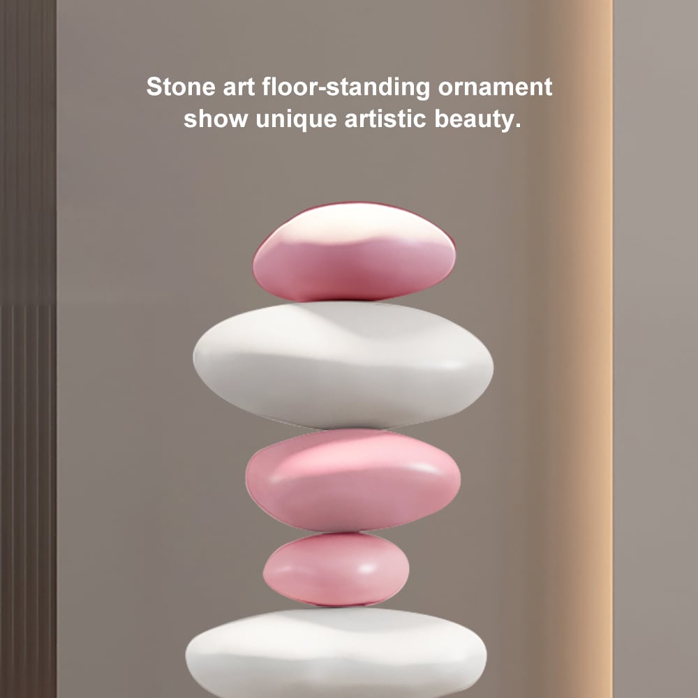 Questions and Answers for 30.7" Abstract Geometric Fiberglass & MDF Stacked Stone Floor Sculpture Light Decor Art