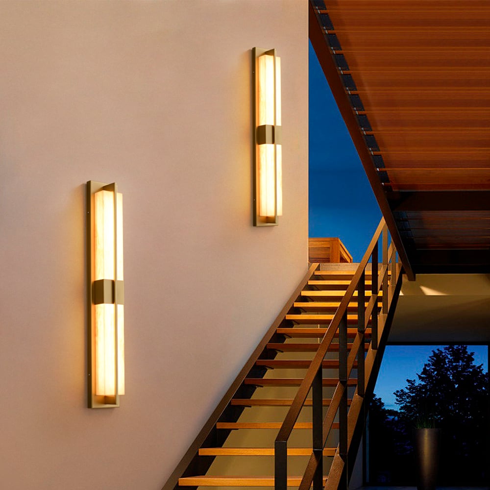 Customer Reviews for 31" Gold LED Outdoor Wall Lighting Modern Waterproof IP65 Outside Wall Sconce for House
