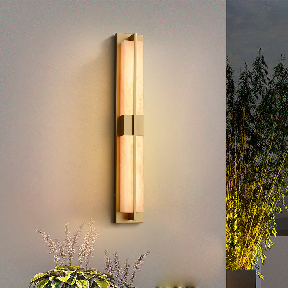 Customer Reviews for 31" Gold LED Outdoor Wall Lighting Modern Waterproof IP65 Outside Wall Sconce for House