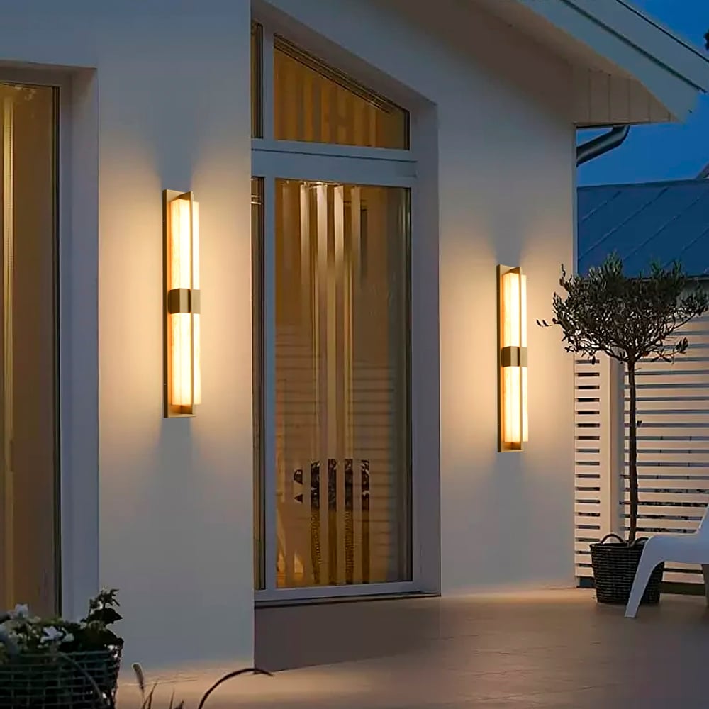 Customer Reviews for 31" Gold LED Outdoor Wall Lighting Modern Waterproof IP65 Outside Wall Sconce for House
