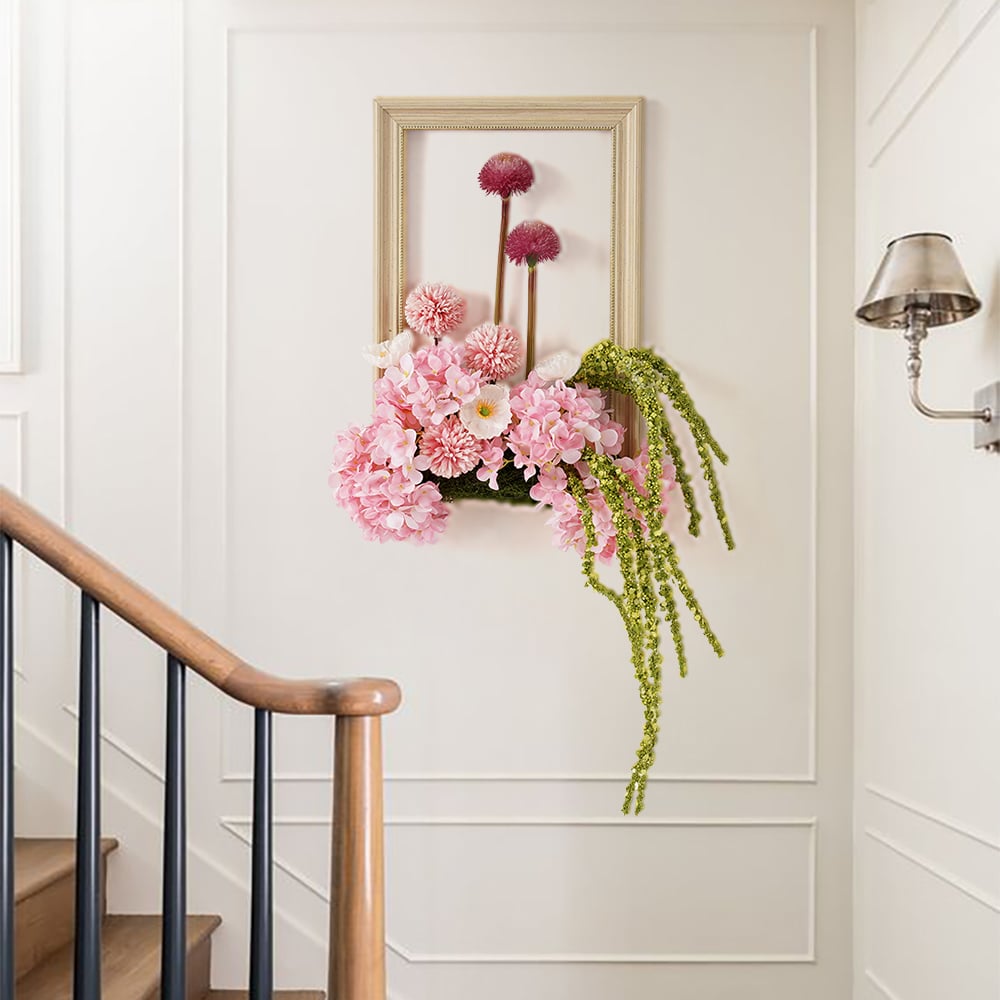 Questions et Réponses pour Faux arrangements floraux roses, décoration murale, fleur artificielle en soie