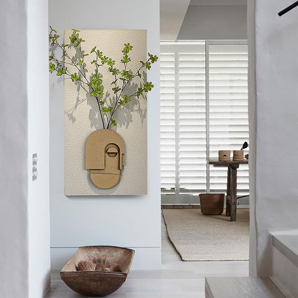 Customer Reviews for 3D Abstract Natural Sandstone Handmade Sculpture with Artificial Plants Wall Decor