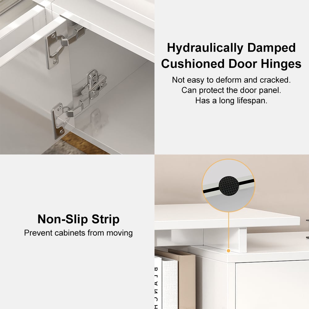 Mordelle Extendable TV Stand with Gold Base & Storage(63"-95") highlight image