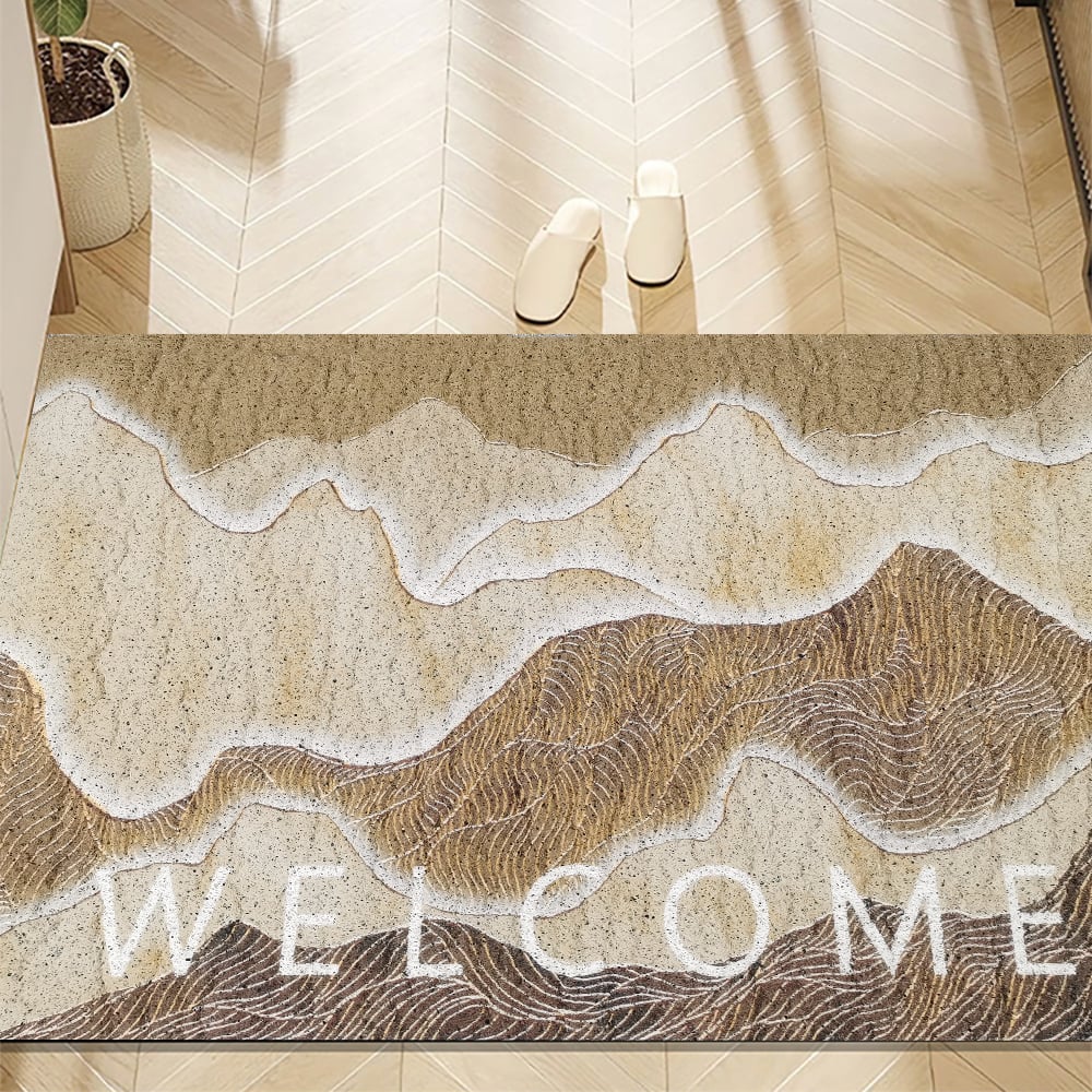 Customer Reviews for 600mm x 900mm Natural Scenery Morden Novelty Non-slip Front Door Mat PVC Entryway Rug