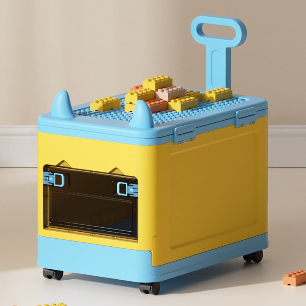 Customer Reviews for Stackable Folding Children Toy Organizer Cart Multifunctional Storage Box with Wheels