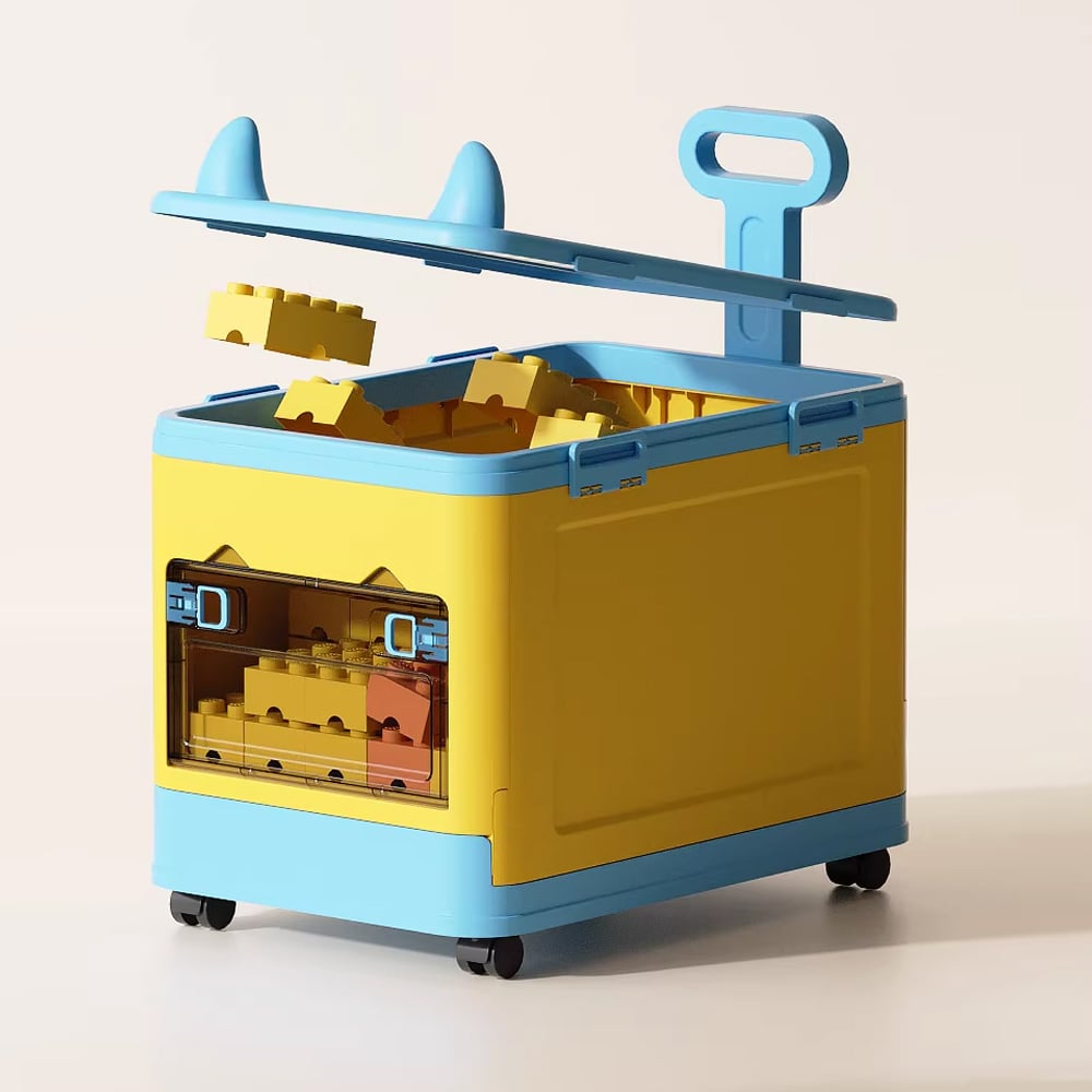 Customer Reviews for Stackable Folding Children Toy Organizer Cart Multifunctional Storage Box with Wheels