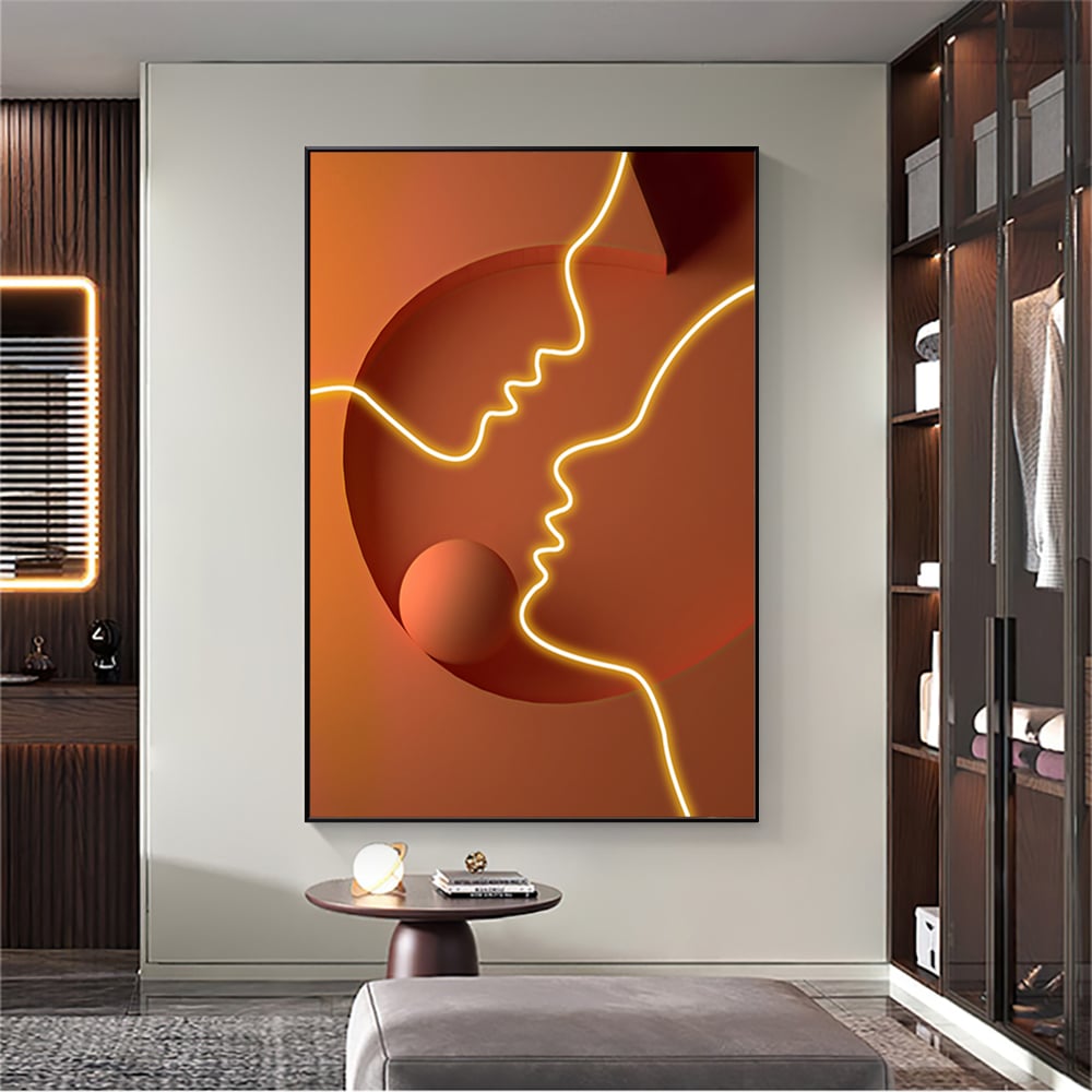 Avaliações de clientes sobre 39,4", pessoas abstratas modernas, decoração de parede, pessoa de arte, pintura, arte com moldura, sala de estar