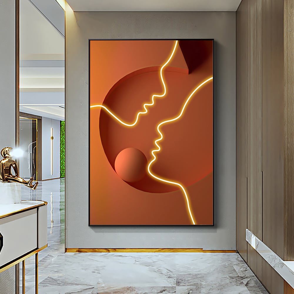 Avaliações de clientes sobre 39,4", pessoas abstratas modernas, decoração de parede, pessoa de arte, pintura, arte com moldura, sala de estar