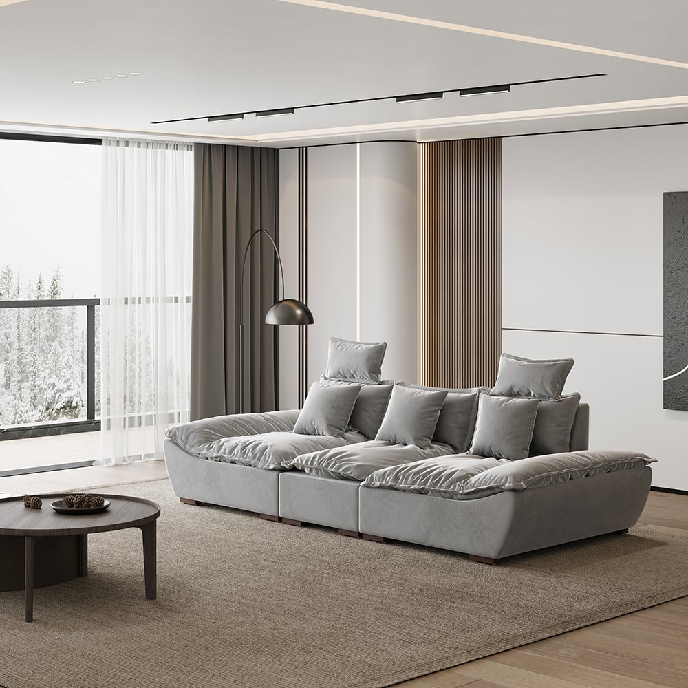 Questions and Answers for 2780mm Modern Grey Leath-Aire 3 Seater Deep Sofa with Adjustable Backrest Sailboat