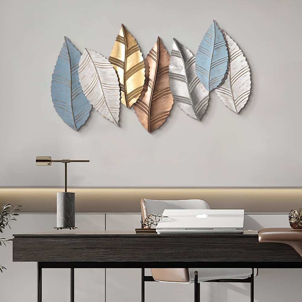 Questions and Answers for 3D Modern Creative Leaves Wall Decor Metal Overlapping Accents