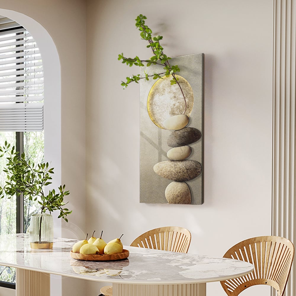 Questions and Answers for 31.5" LED Wall Art Japandi Abstract Geometric Acrylic Stone Shape Decor USB Lighting