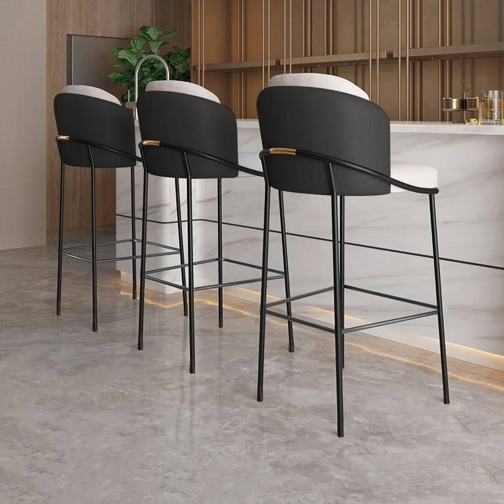 Customer Reviews for Linenic Series Set of 2 Modern PU Leather Bar Stools with Upholstery Black