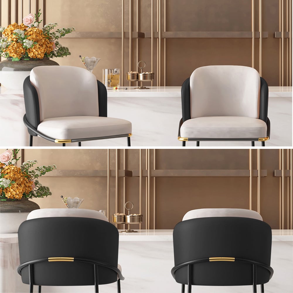 Customer Reviews for Linenic Series Set of 2 Modern PU Leather Bar Stools with Upholstery Black