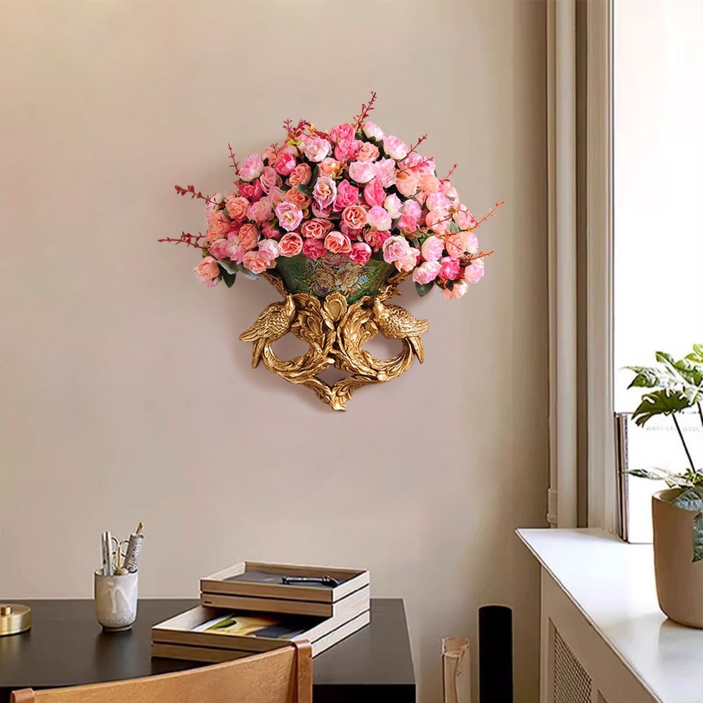 Customer Reviews for European Style Luxury Decorative Wall Flowers Carved Gold Artificial Flowers in Vase