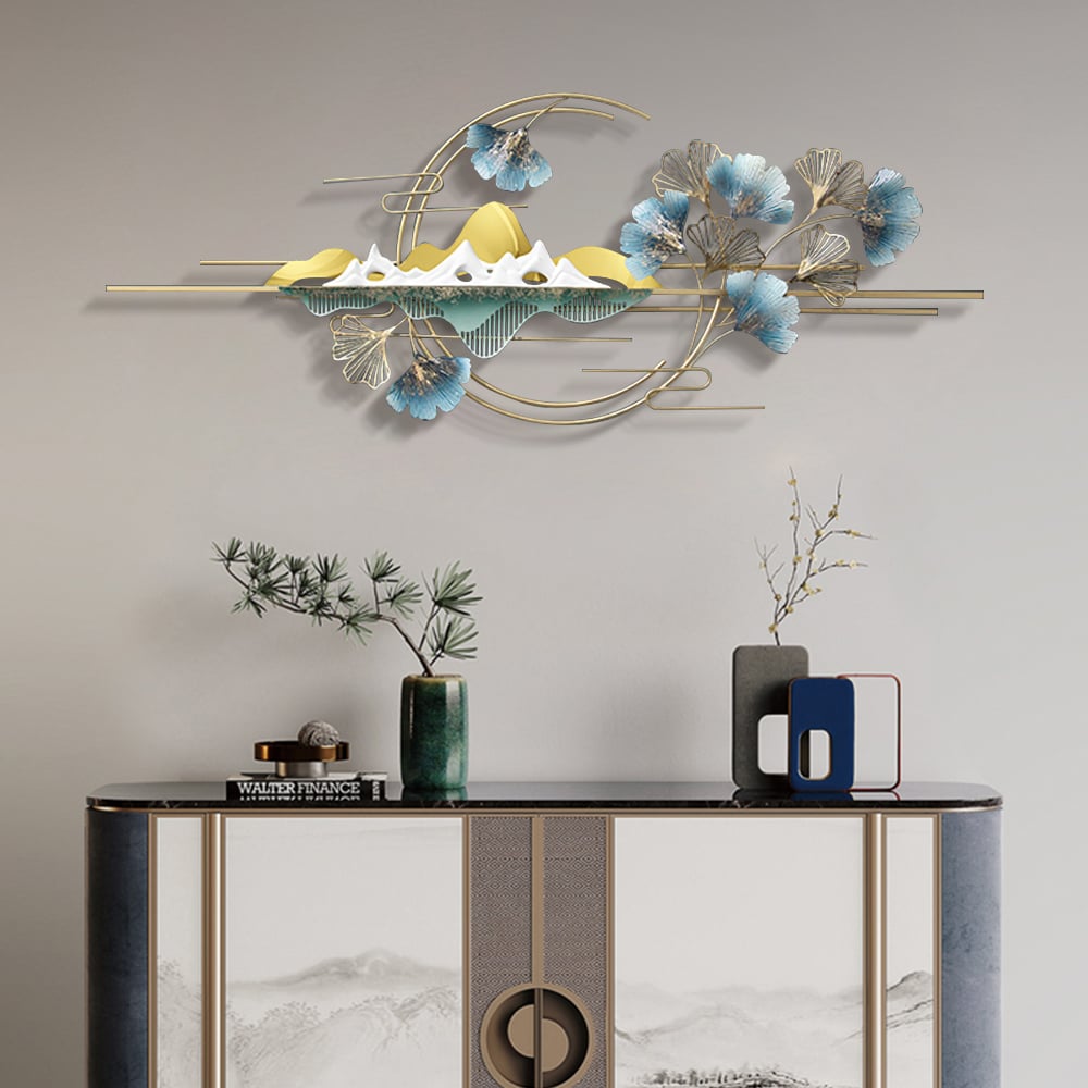 Customer Reviews for Modern Natural Landscape Metal Wall Decor Multi-colour Creative Ginkgo Leaves Home Art