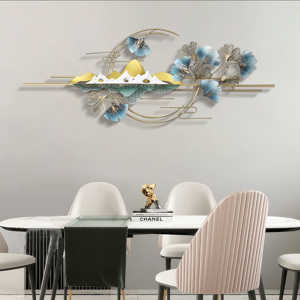 Customer Reviews for Modern Natural Landscape Metal Wall Decor Multi-colour Creative Ginkgo Leaves Home Art