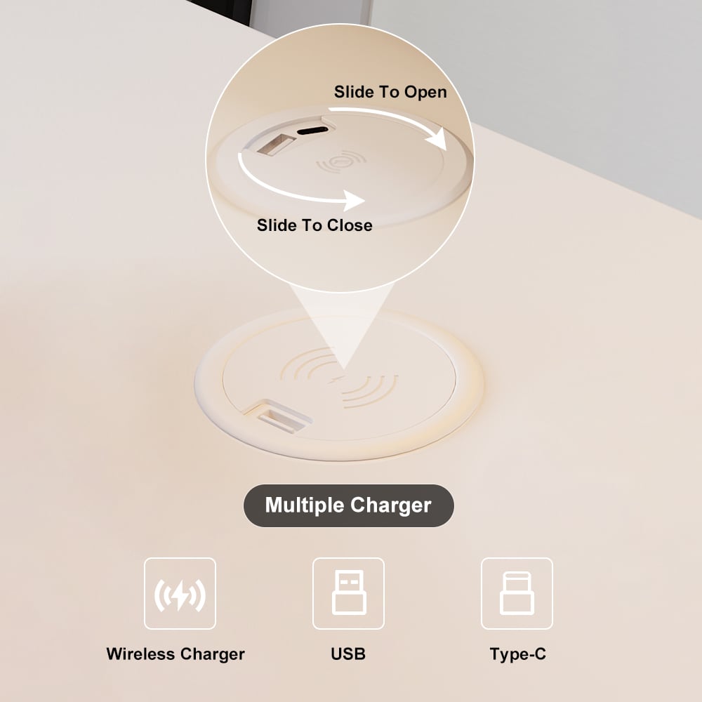 Customer Reviews for Mordelle Modern Side Table with Open Storage End Table with Charging Station Nightstand