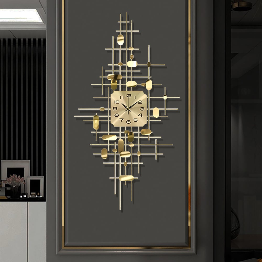 Customer Reviews for 550mm 3D Gold Fashion Metal Oversized Wall Clock Luxury Home Decor