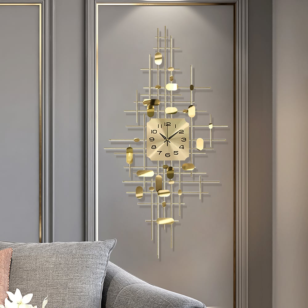 Customer Reviews for 550mm 3D Gold Fashion Metal Oversized Wall Clock Luxury Home Decor