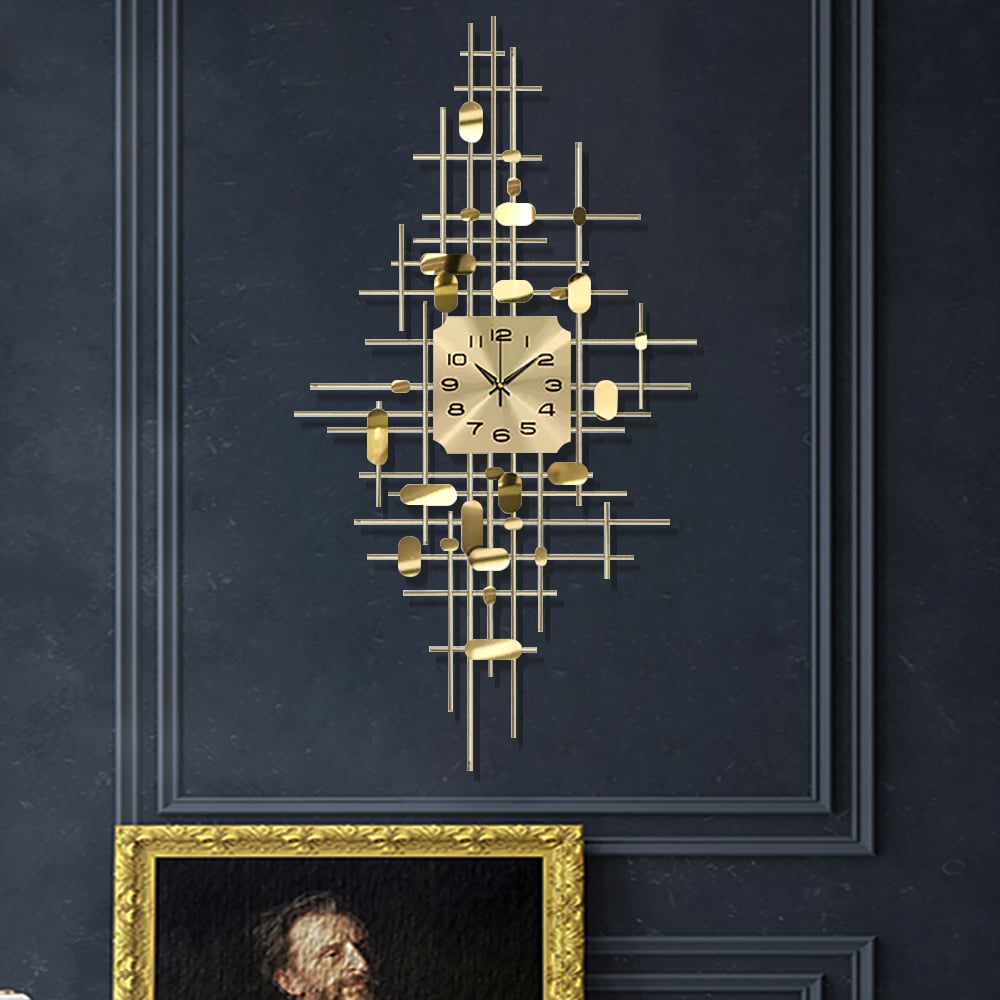 Customer Reviews for 550mm 3D Gold Fashion Metal Oversized Wall Clock Luxury Home Decor