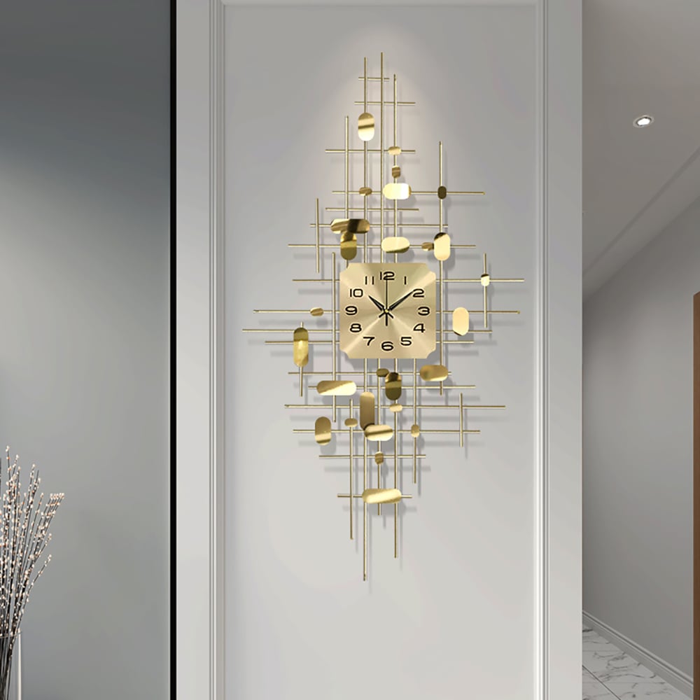 Customer Reviews for 550mm 3D Gold Fashion Metal Oversized Wall Clock Luxury Home Decor