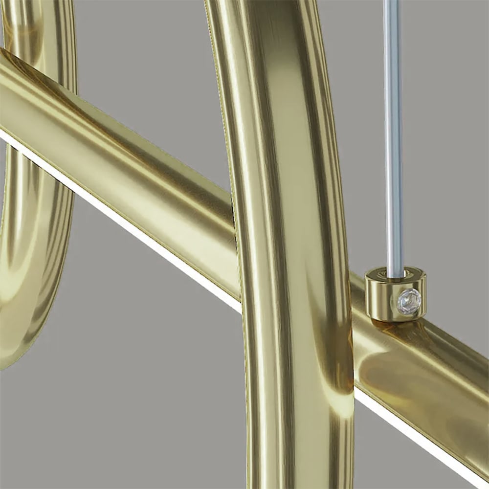 Avaliações de clientes sobre Lâmpada LED linear de ilha de cozinha moderna minimalista em ouro, altura ajustável