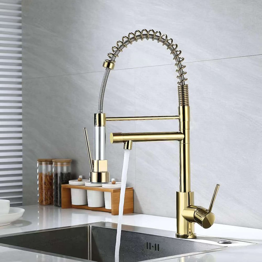 Questions and Answers for Brewst Luxury Pull Out Sprayer Double Spout Kitchen Mixer Tap Monobloc Solid Brass