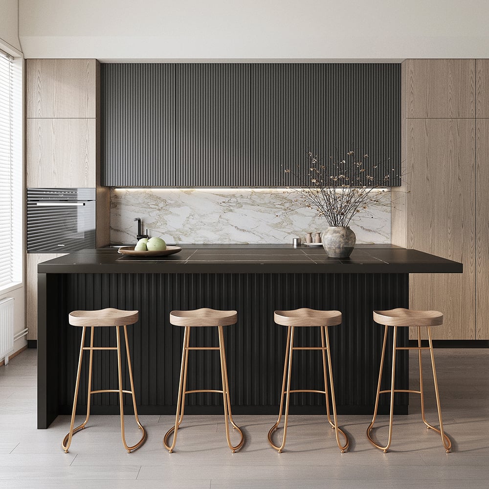 Otázky a odpovědi pro 1830 mm moderní kuchyňský ostrůvek v černé barvě