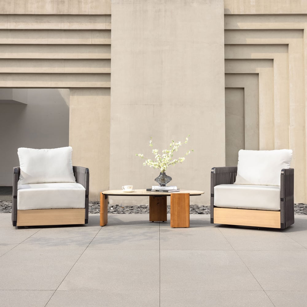 Domande e risposte per Divano girevole da esterno in corda intrecciata nera Poltrona da patio costiera ruotabile a 360 gradi