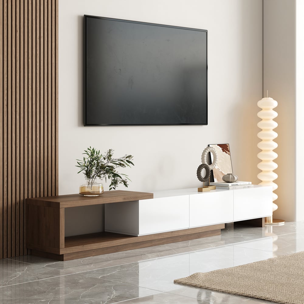 Domande e risposte per Credenza TV minimalista Quoint allungabile da 1790 mm a 2550 mm