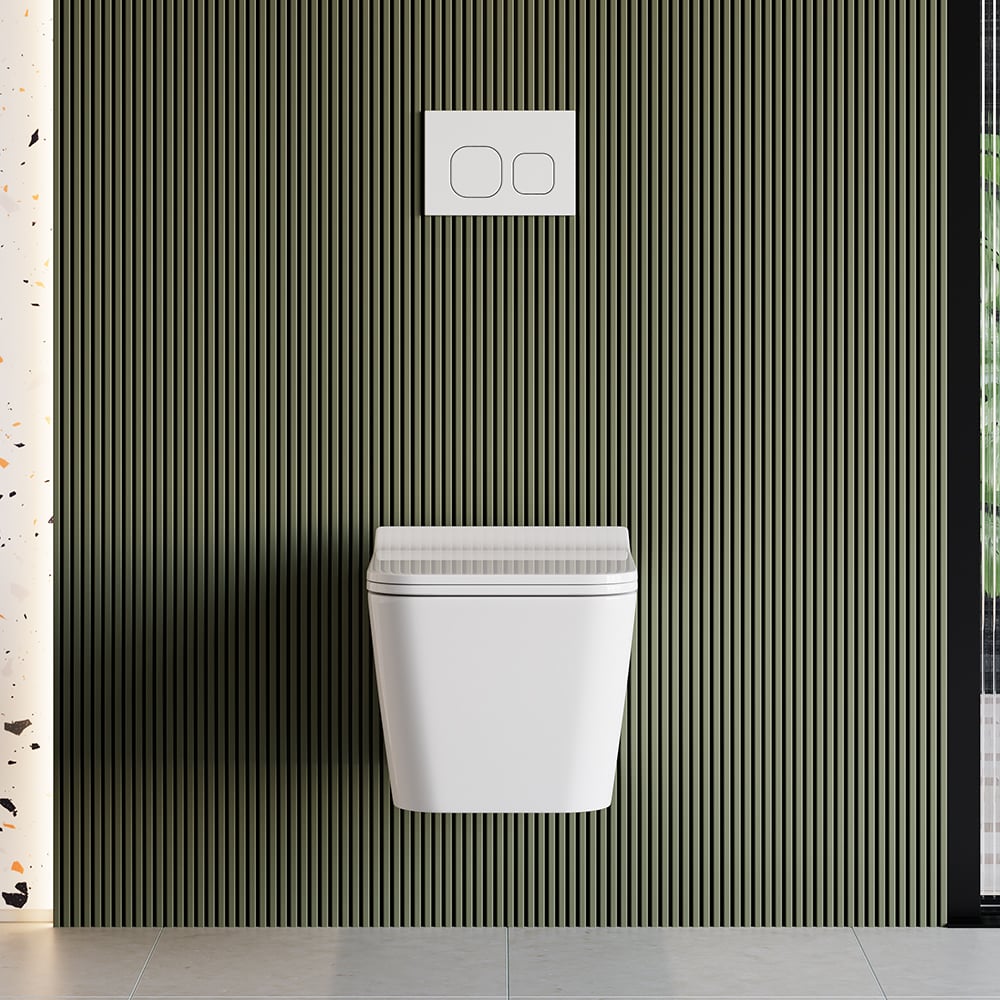 Questions and Answers for Wall Hung Toilet with In-Wall Tank and Carrier System Elongated 1.1/1.6 GPF Dual Flush in White