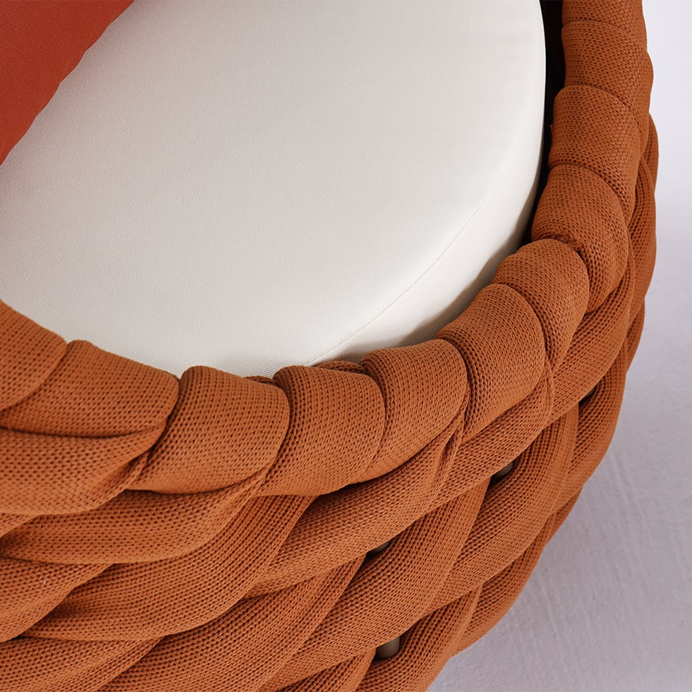 Perguntas e respostas para Conjunto de sofá externo de corda tecida Tatta para 4 pessoas com mesa de café com tampo de mármore sintético